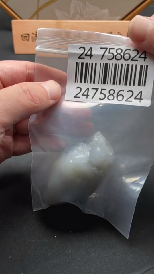 H24758624 Hetian Jade Handheld Piece, Auspicious Beast, Total Weight Approx. 159.4g, Undetermined Skin Color Origin