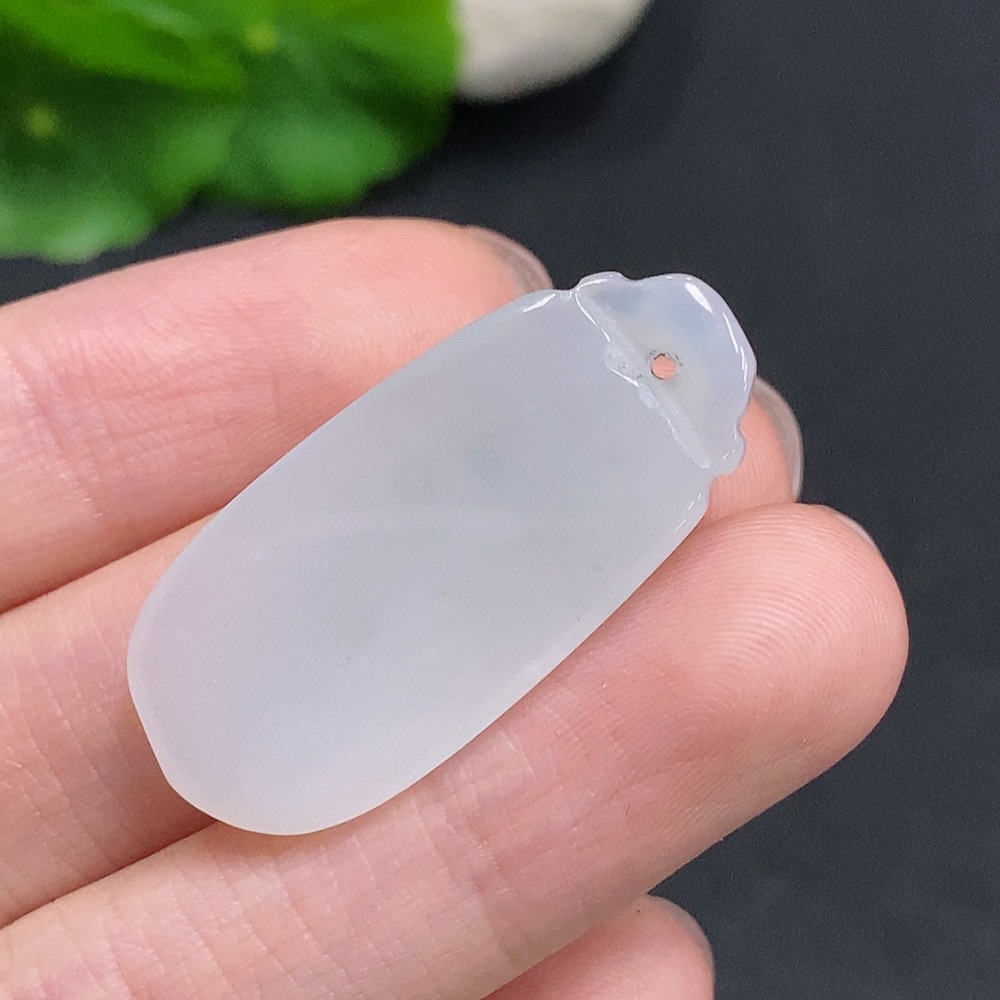F35123860 Jadeite Fu Gua Pendant, Total Weight Approximately 5.8g