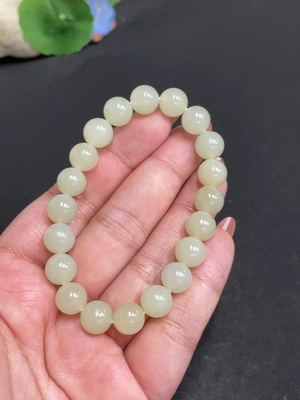 H34973139 Hetian Jade Bracelet, Approx. 9.3mm, Total Weight Approx. 25.9g