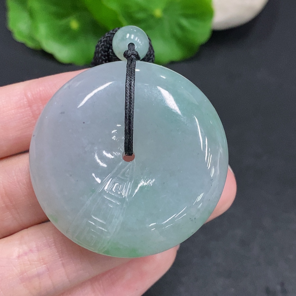 F34003425 Jadeite Safety Buckle, total weight with rope approx. 46.5g