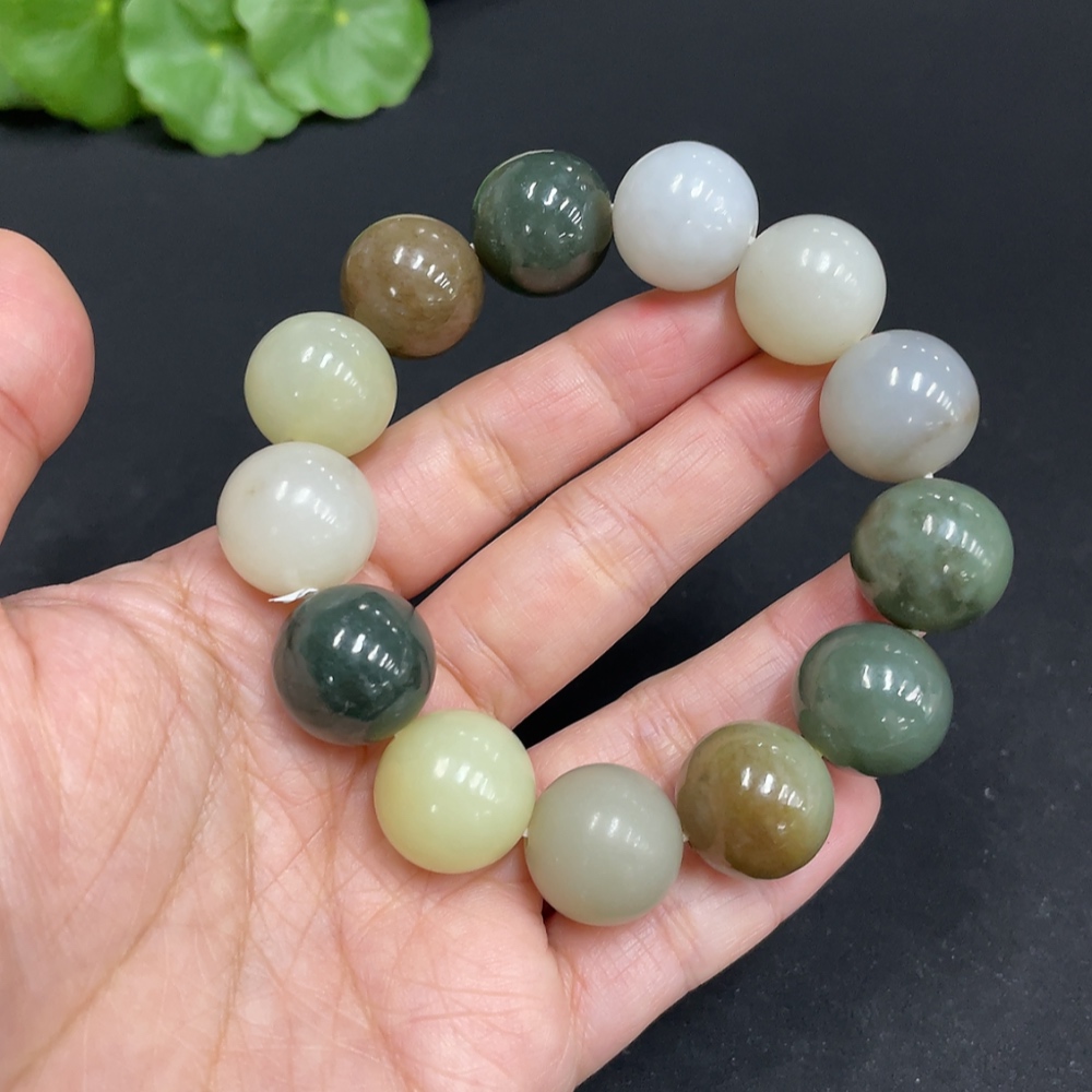 H34072204 Hetian Jade Bracelet Approx. 15.8mm Total Weight Approx. 80g