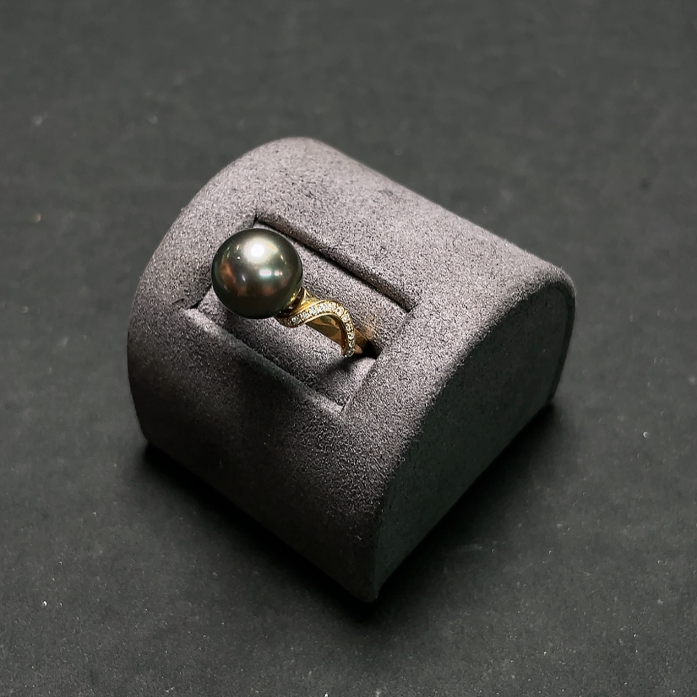 C34987905 Seawater pearl ring Undetermined color origin No imprint Surface gold content measured at Au58% Total product weight approximately 3g
