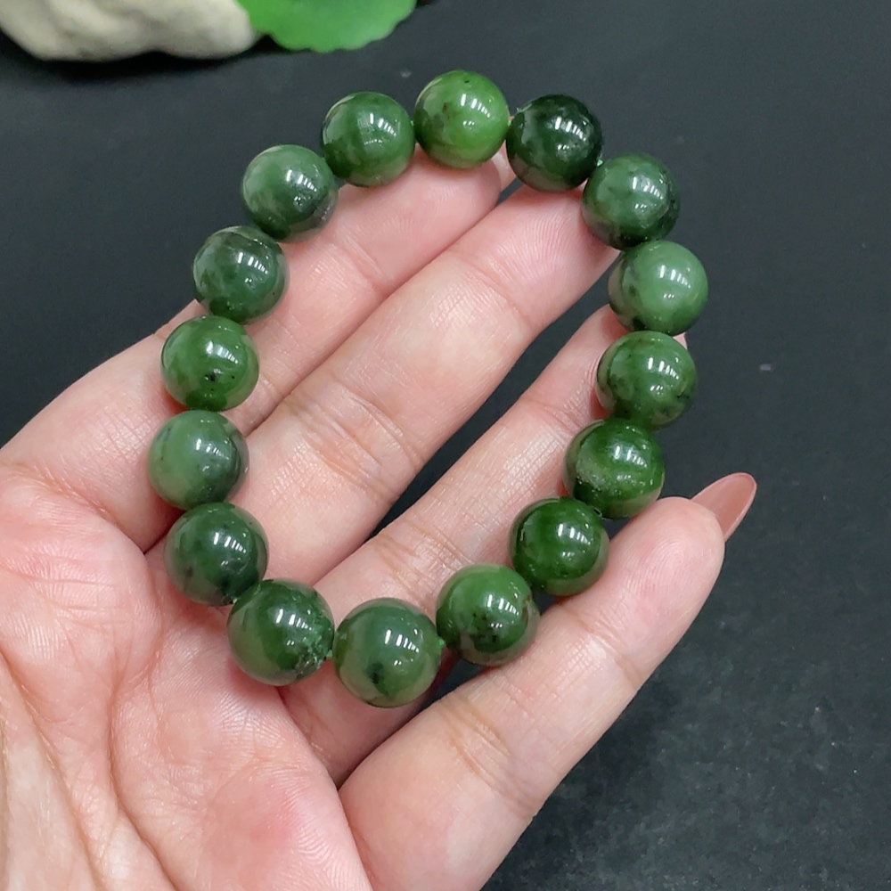 H34004426 Hetian Jade Bracelet Approx. 11.4mm Total Weight Approx. 40.4g