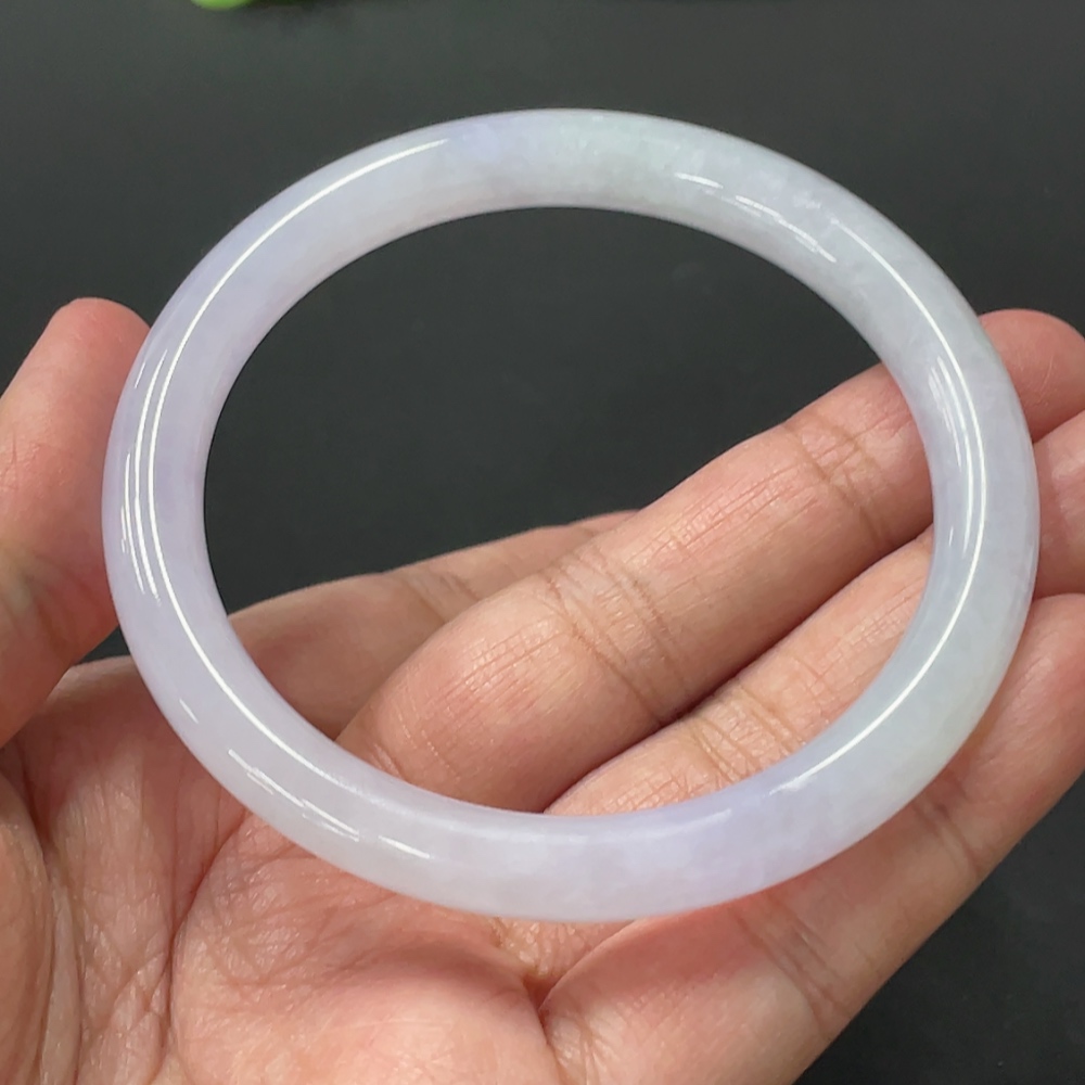 F32822048 Jadeite Round Bangle, Total Weight Approx. 30.5g, Size 56