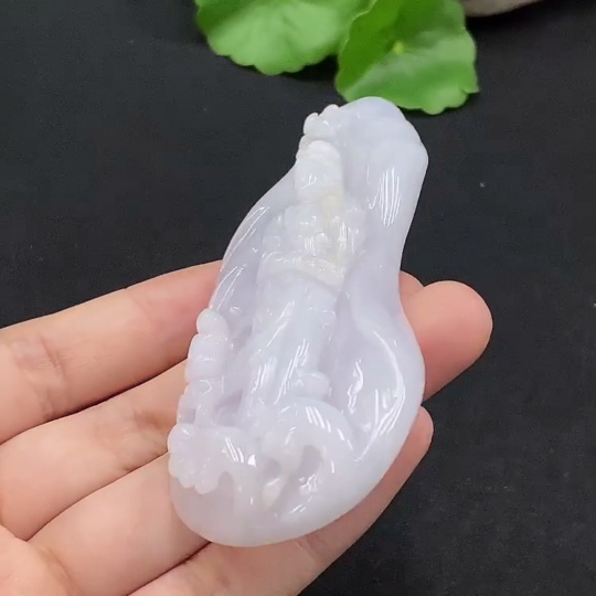 F32819399 Jadeite Guanyin Pendant Total Weight Approx. 56.44g