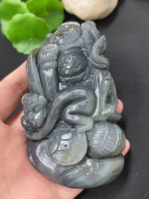 H41855568 和田玉摆件 钟馗    货品总重约388.5g