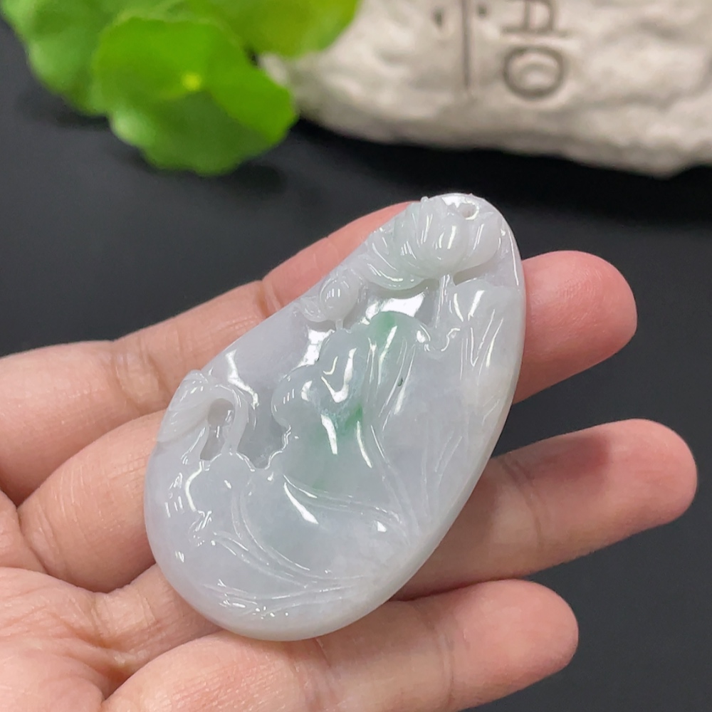 F34978398 Jadeite Auspicious Harmony Pendant