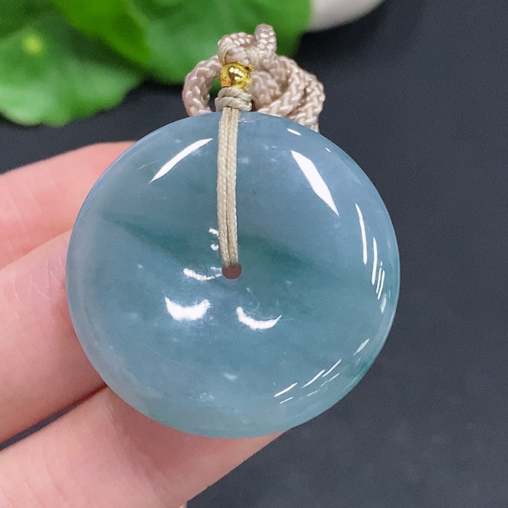 F31645730 Jadeite Safety Pendant Total Weight Approx. 11.8g (Including String Weight)