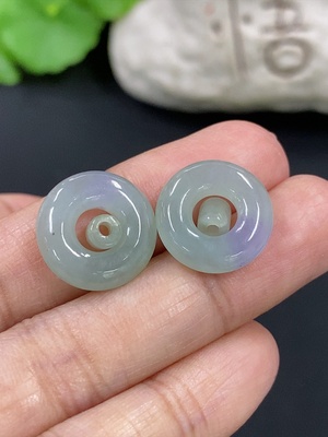 F42973076 翡翠子母扣挂件 货品总重约3.46g 一手走