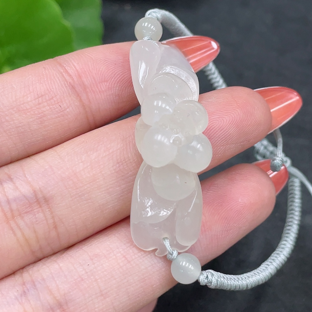 H34961067 Hetian Jade Lotus Hand Plate