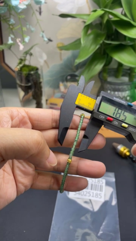 F34025185 Jadeite Beads Bracelet Approx.2.8mm Total Weight About 3.54g Non-Gold