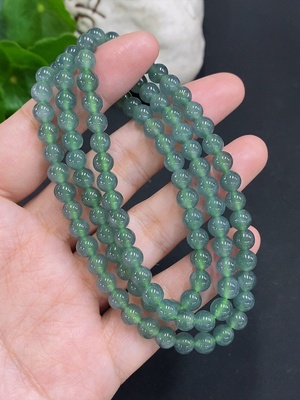 F35126234 Jadeite Bead Necklace Approx. 5.8mm Non-Gold Total Weight Approx. 39.1g