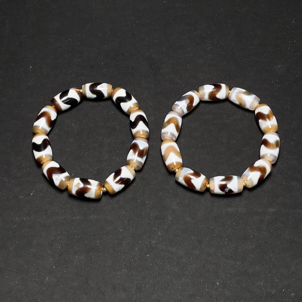 W33937133 『Tibetan Dzi Bead Bracelet, Non-Metal, Sell as a Lot』