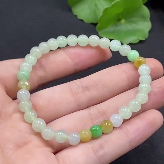 F33895279 Jadeite Beads Strand Approx. 5.9mm Total Weight Approx. 10.87g Color Origin Undetermined