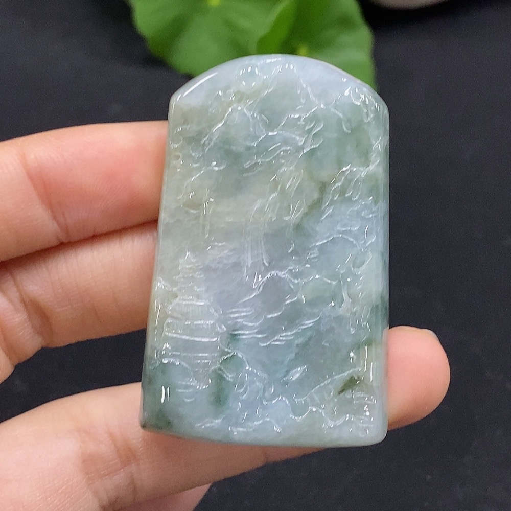 F30564557 Jadeite landscape pendant, total weight approximately 20.36g