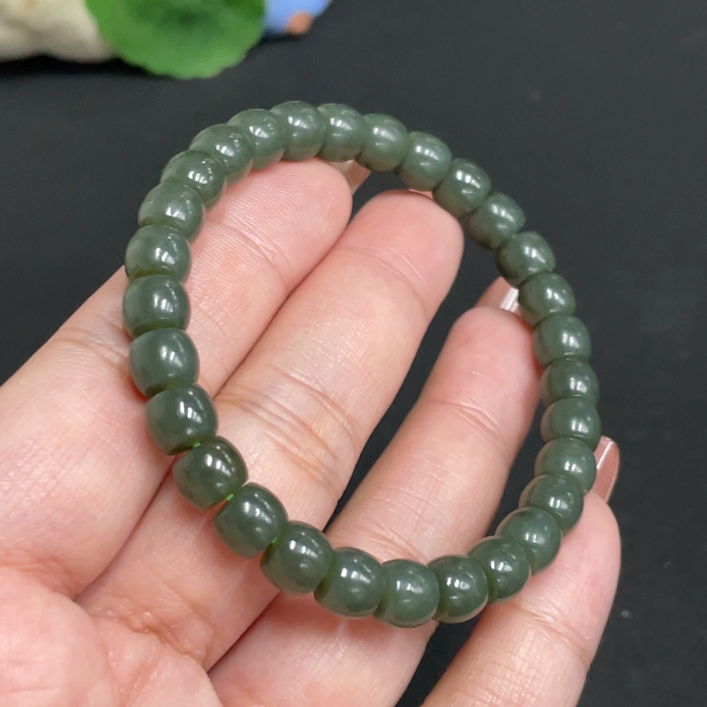 H35117972 Hetian Jade Bracelet, Approx. 7.1mm, Total Weight Approx. 18.1g