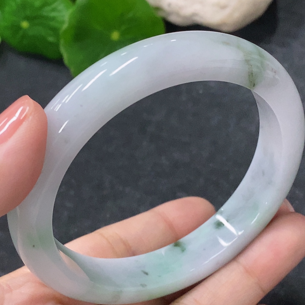 F34977068 Jadeite Round Bracelet Size 58.5mm Total Weight Approx. 58.93g Contains Other Mineral Components