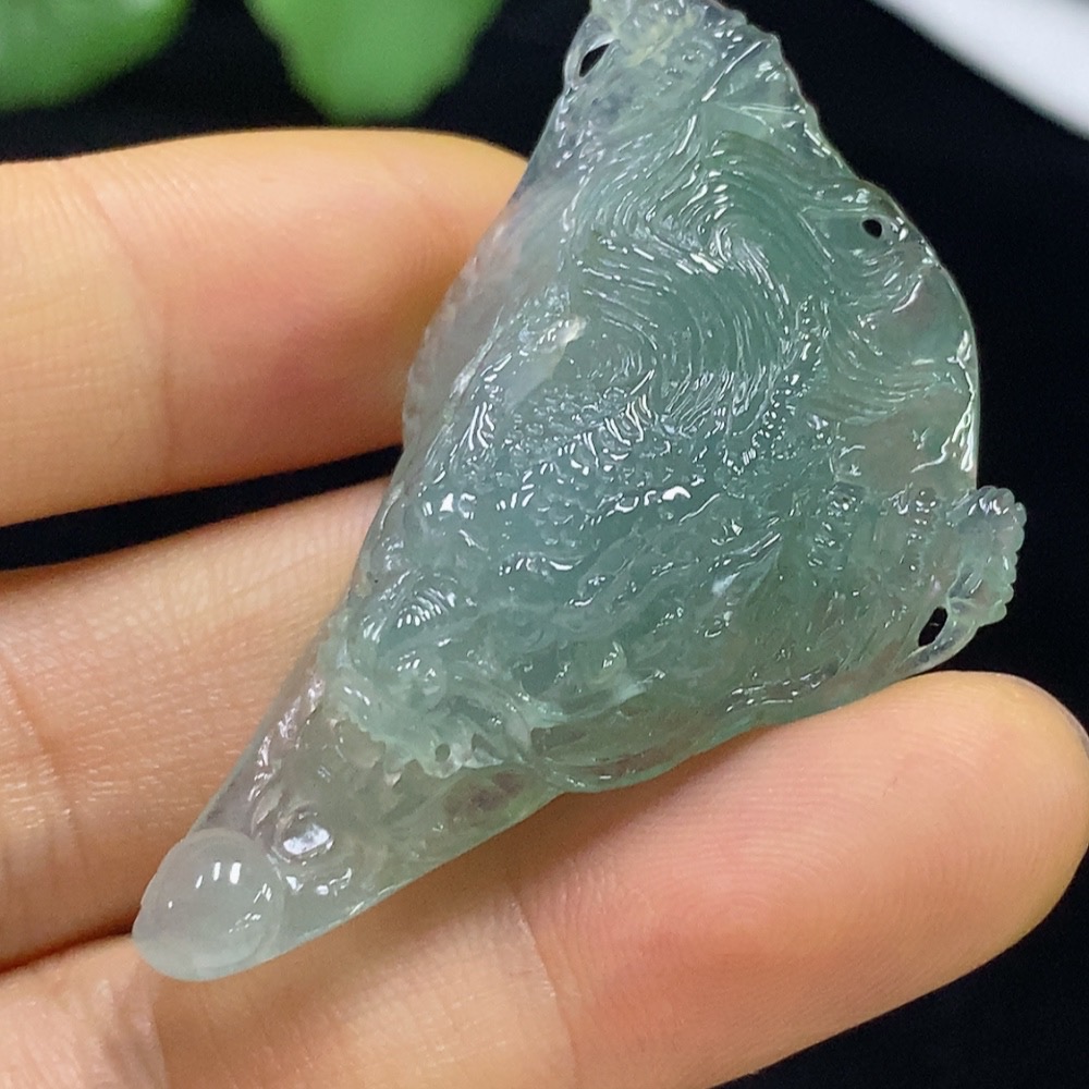 F35094709 Jadeite Dragon Pendant Total Weight Approx. 15.58g