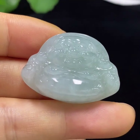 F34024708 Jadeite Buddha Pendant Total Weight Approx. 15.57g
