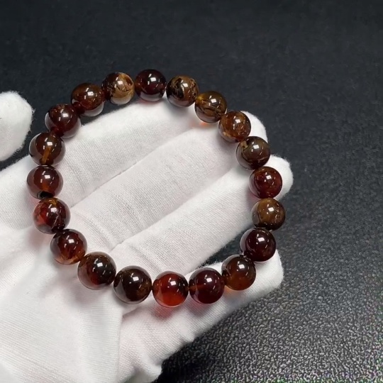 C35183051 Amber Beeswax Bracelet Total Weight Approx. 9.97g Size About 9.7mm