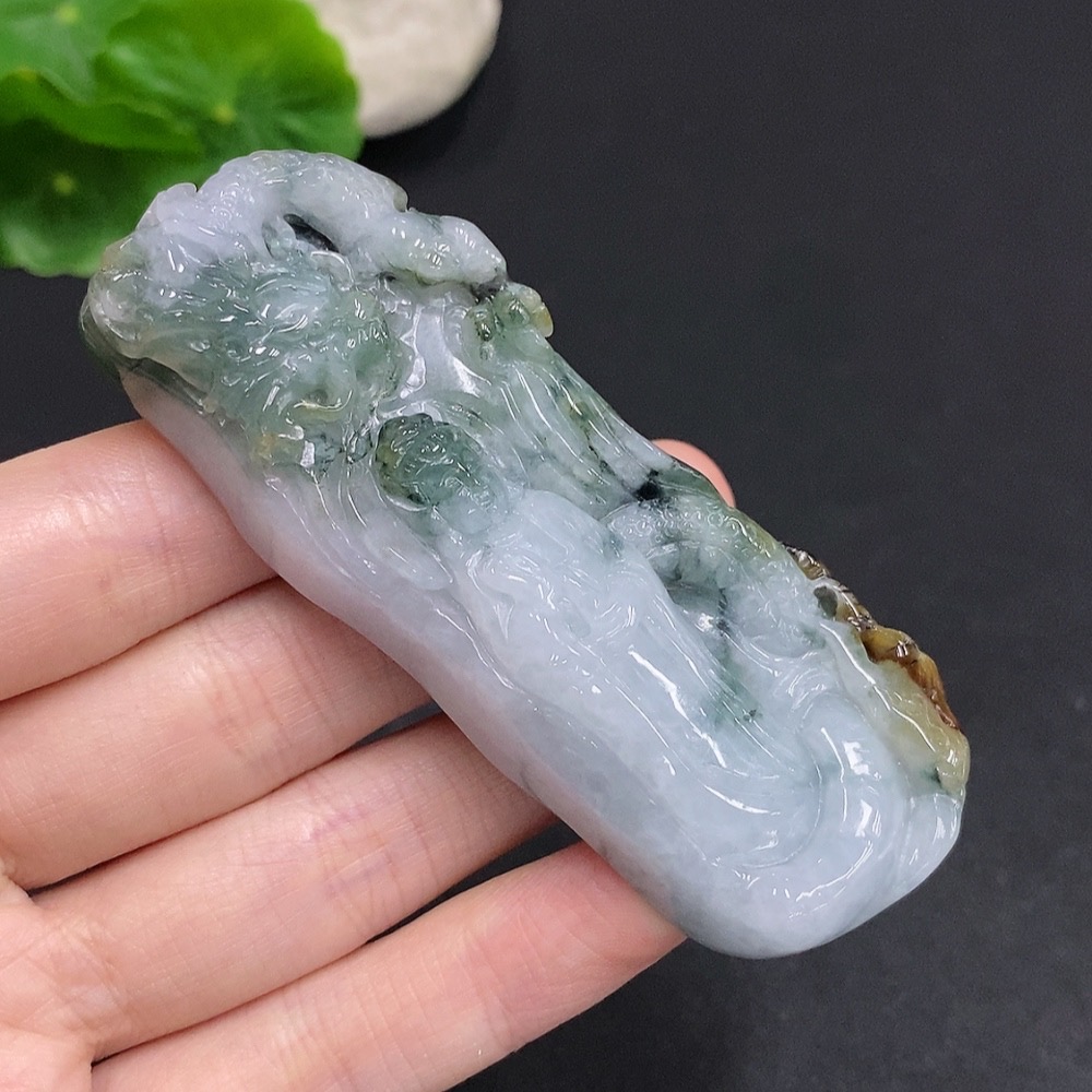 F35078896 Jadeite Dragon-Guanyu Pendant
