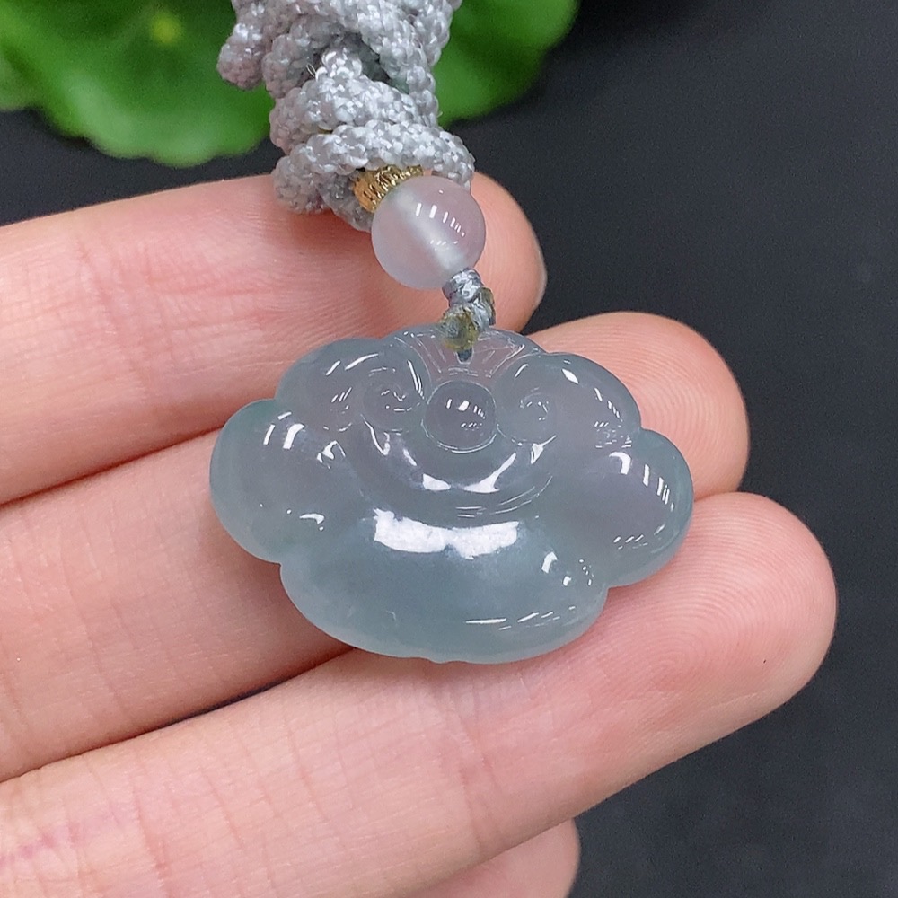 F33878309 Jadeite Ruyi Pendant Total Weight Approx. 7g (Including Rope Weight)