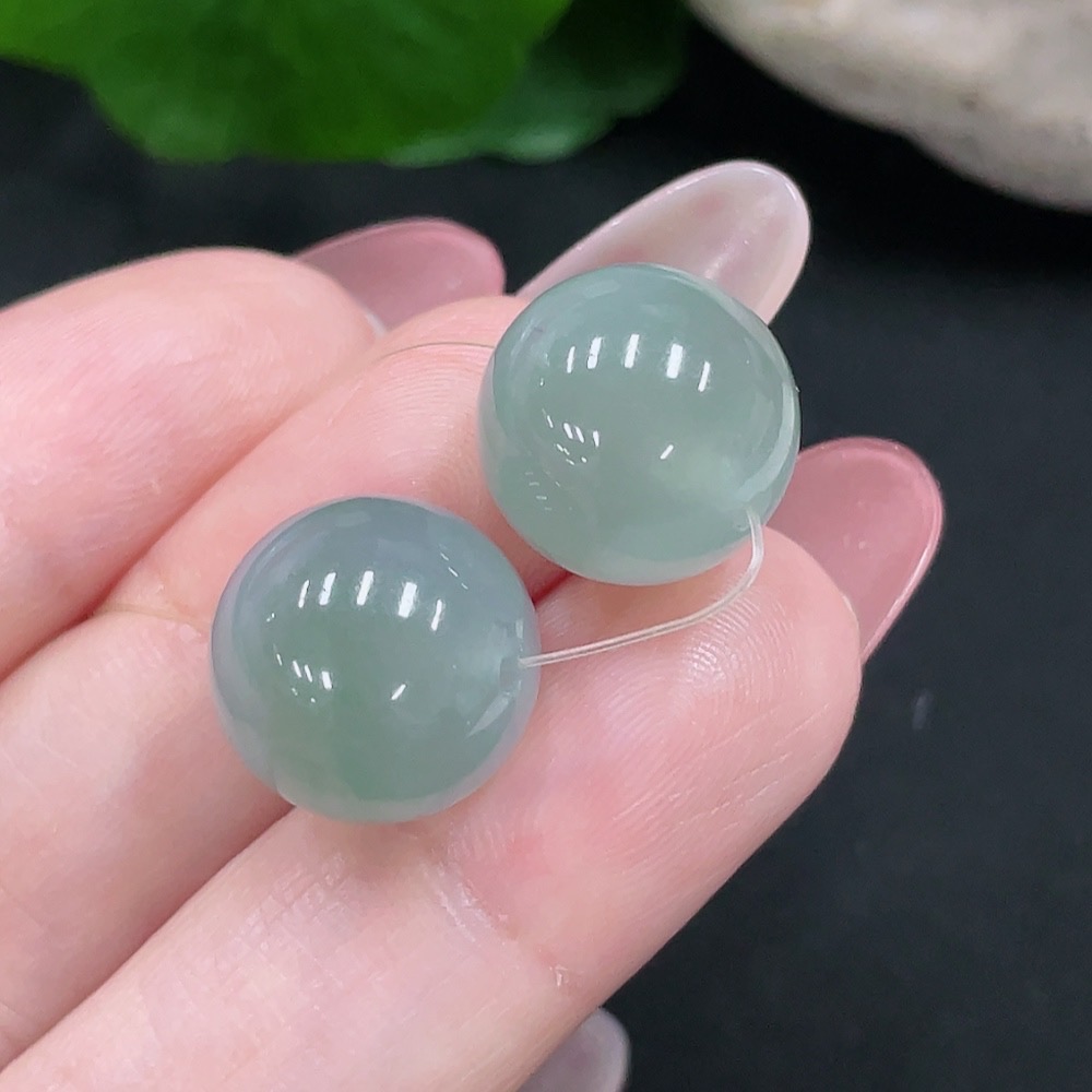 F34033070 Jadeite Beads Sell as a Lot Size Approx.13/13.2mm