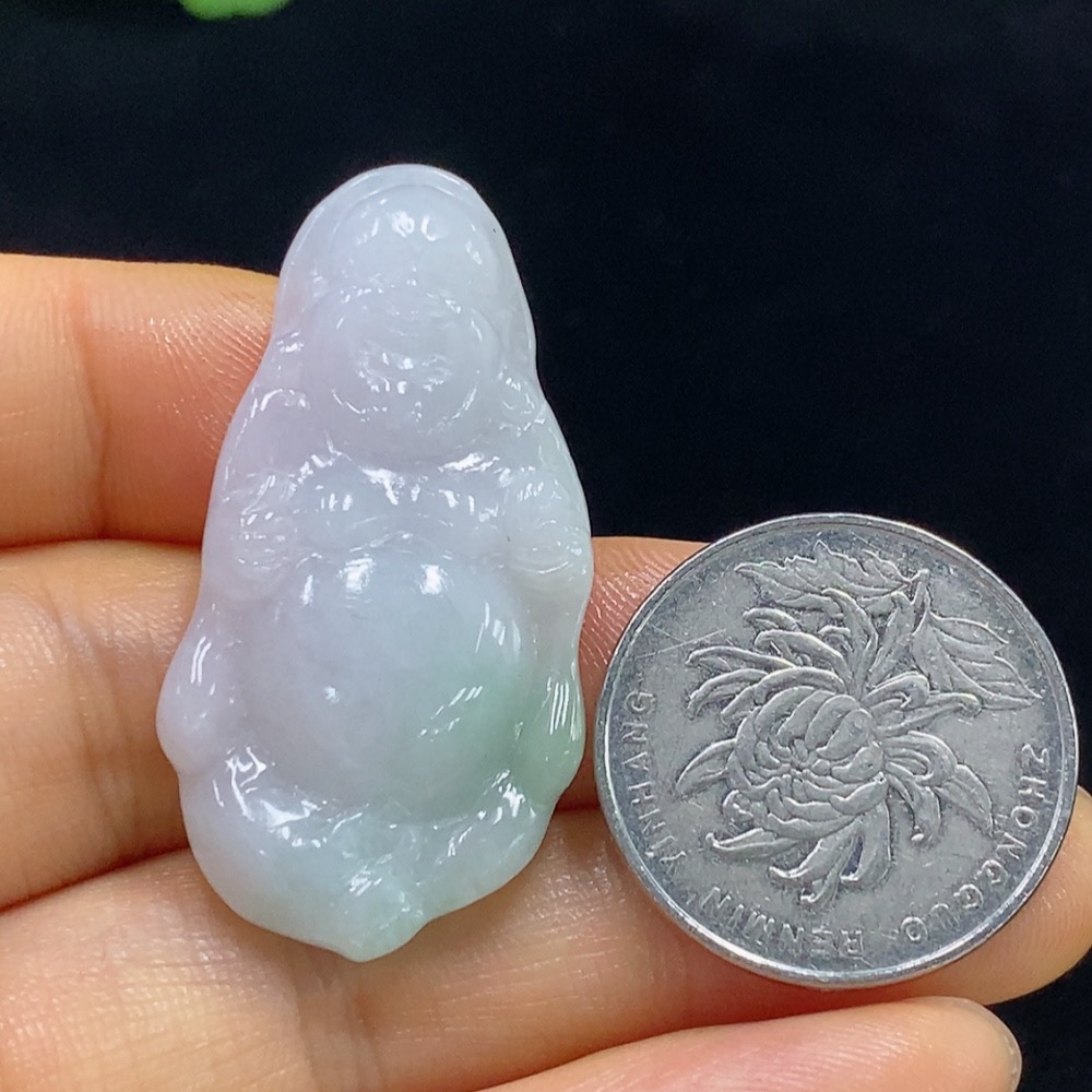 F35136073 Jadeite Buddha Pendant Total Weight Approx. 11.71g
