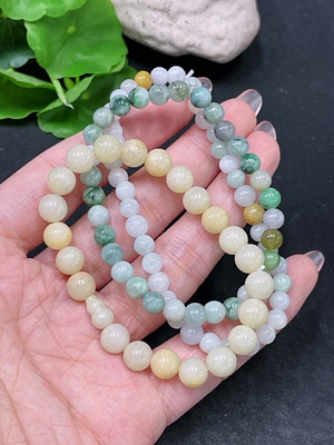 F34020716 Jadeite Bracelet Sell as a Lot Yellow Color Origin Undetermined