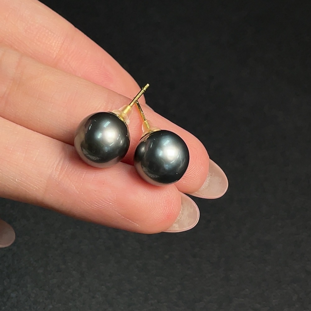 C31679614 Seawater Pearl Earrings Non-Gold Total Weight Approx. 3.74g Size About 10.3mm