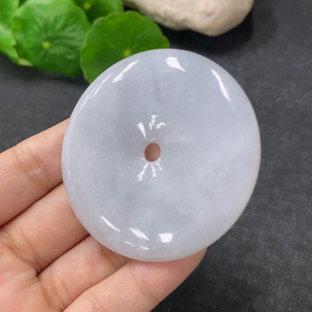 F34954699 Jadeite Pendant Peace Buckle Total Weight Approx. 36.76g