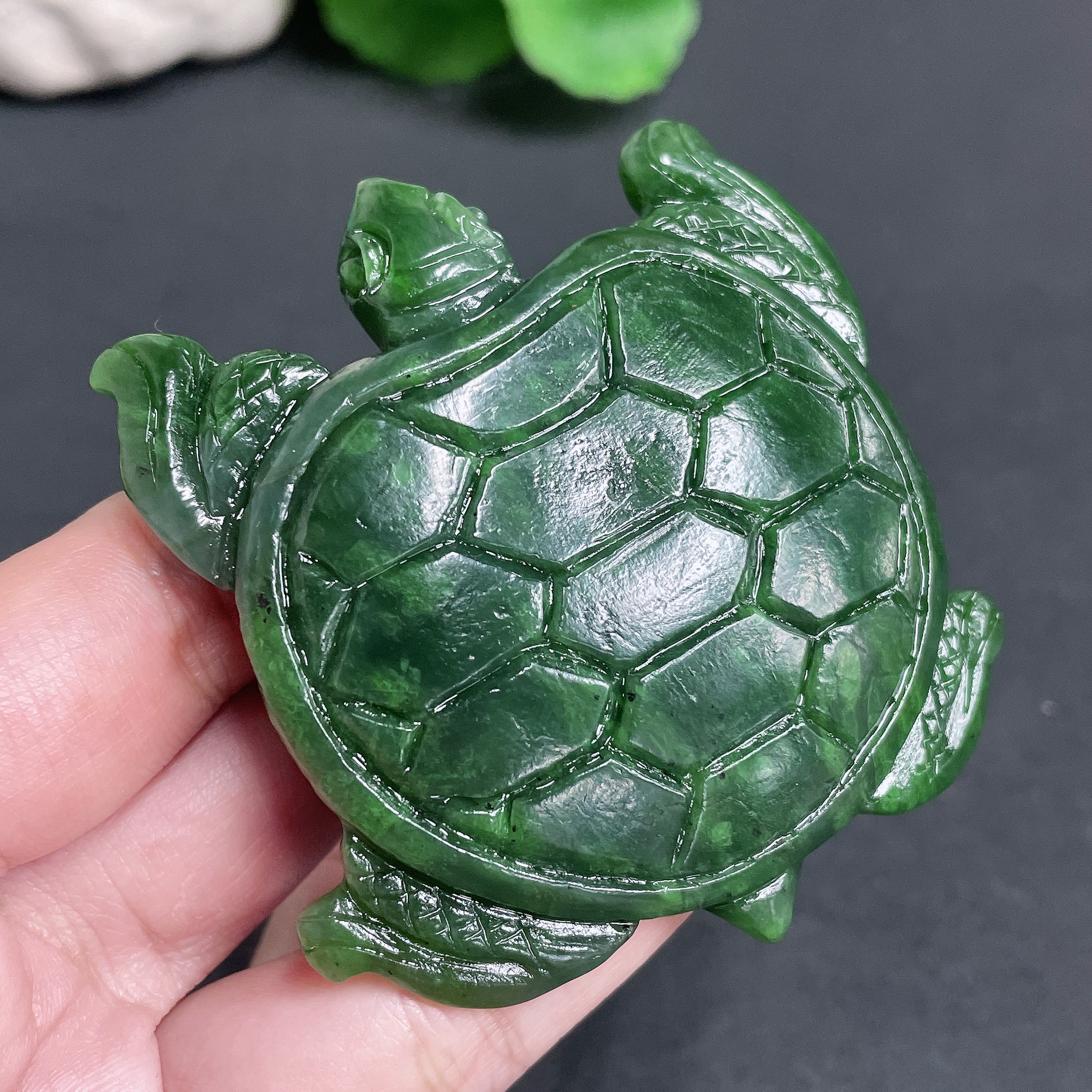 H17914473 Hetian Jade Pendant Turtle Total Weight Approx.82.78g