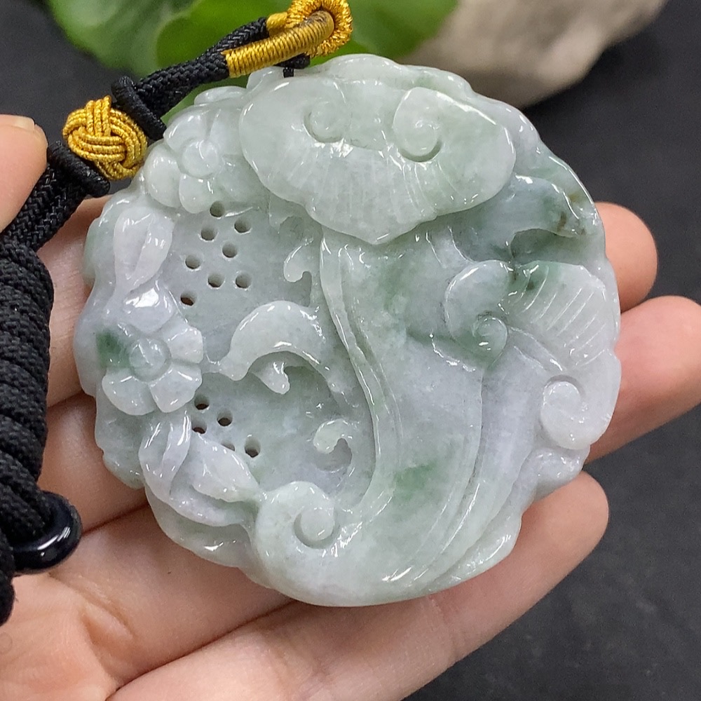 F34965252 Jadeite Phoenix Pendant Total Weight Approx. 53.28g