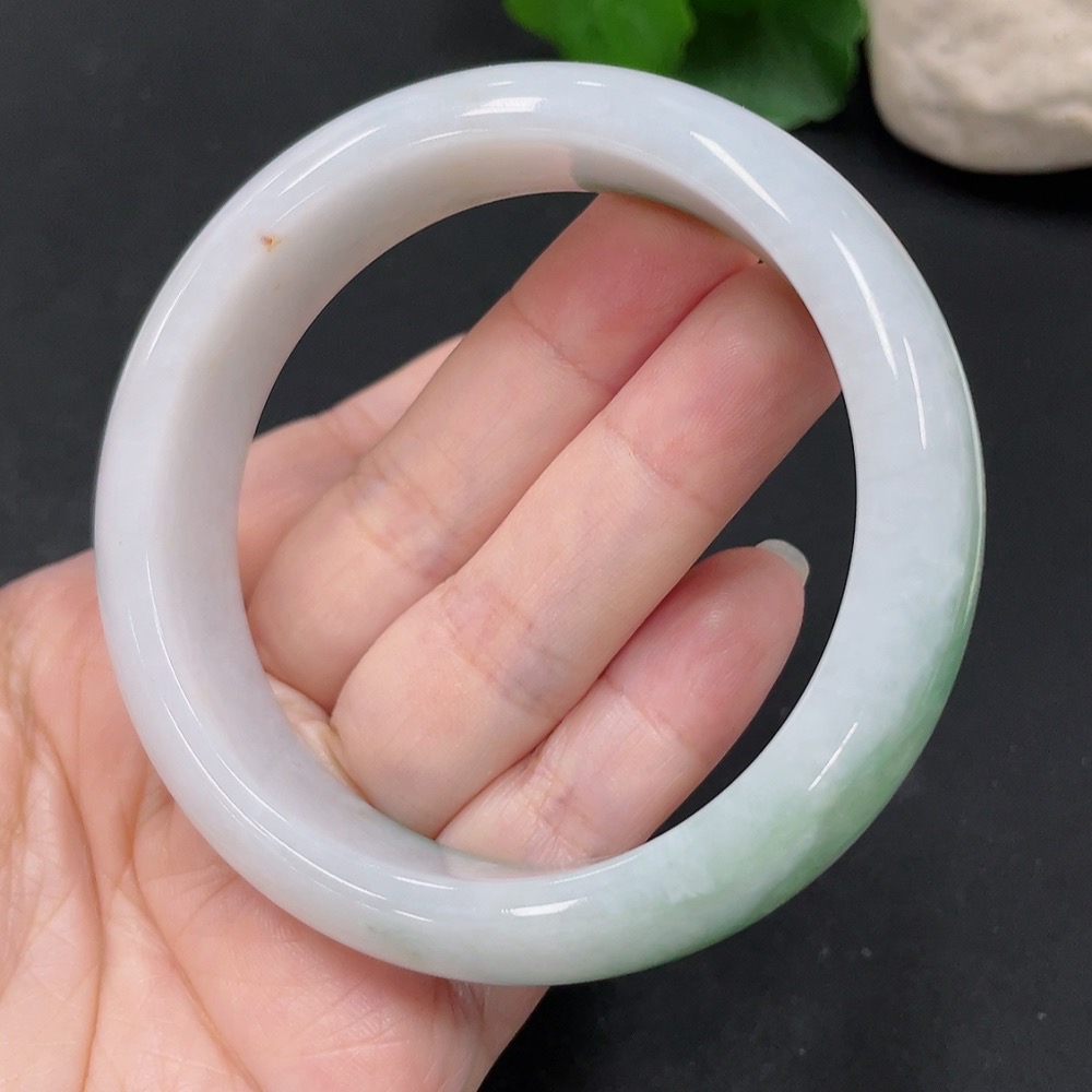 F30548136 Jadeite Round Bracelet Size 58.5 Total Weight Approx. 75.5g