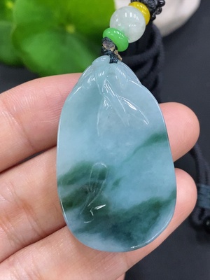 F27136877 Jadeite Bamboo Pendant Total Weight with Rope Approx. 23.2g (Beads Non-A)