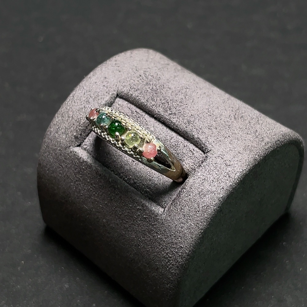 C28218308 Tourmaline Ring Non-gold Setting Adjustable Total Weight Approx. 2.4g