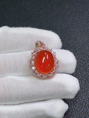C32718633 South Red Agate Pendant Non-Gold Total Weight Approx. 6.9g