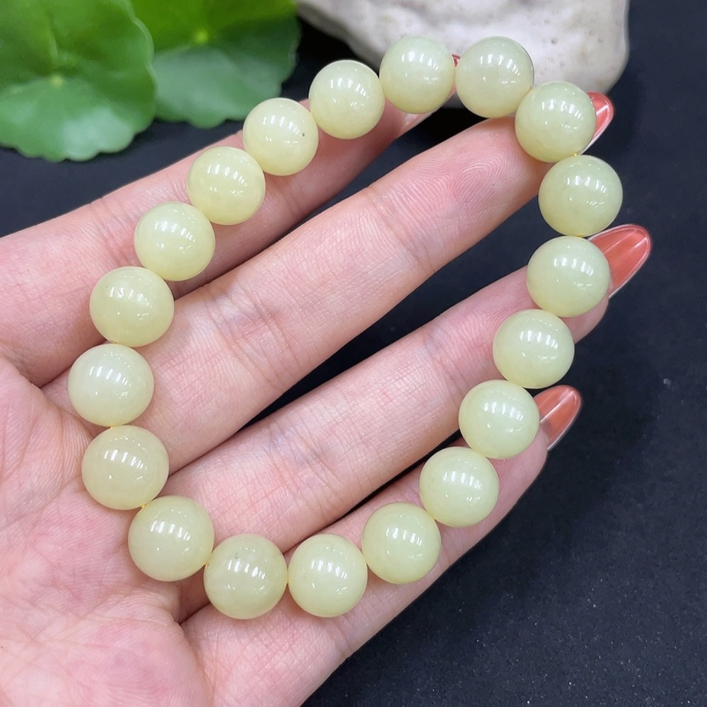 H34061844 Hetian Jade Bracelet, approx. 9.8mm, total weight approx. 29.2g