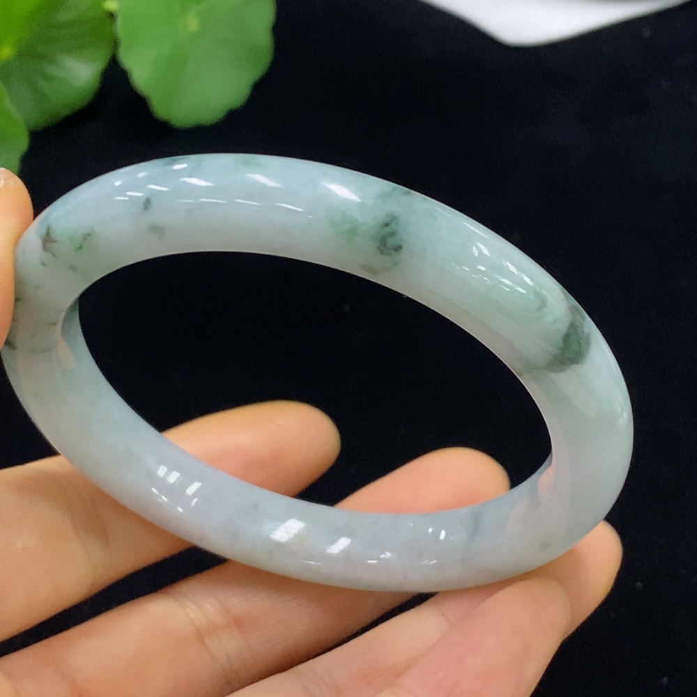 F34044572 Jadeite Bangle Size 56.2 Total Weight Approx. 45.03g Contains Other Mineral Components