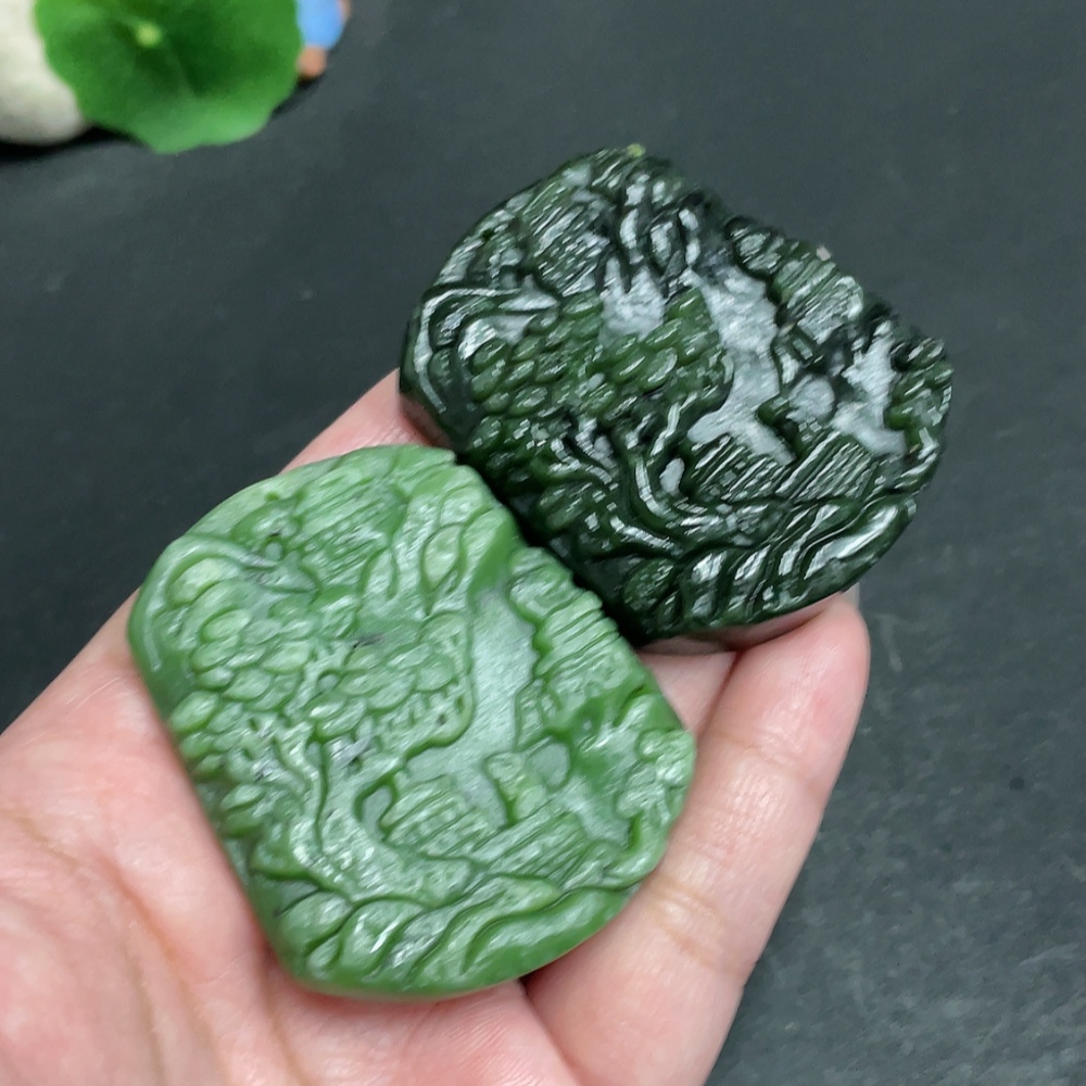 H30524679 Hetian Jade Pendant Landscape Total Weight Approx. 107.7g