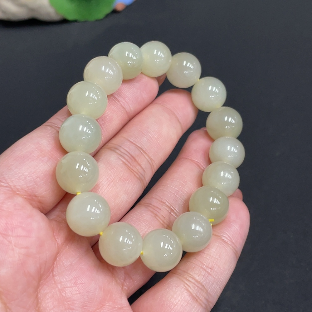 H34973161 Hetian Jade Bracelet, Approx. 12.1mm, Total Weight Approx. 42.7g