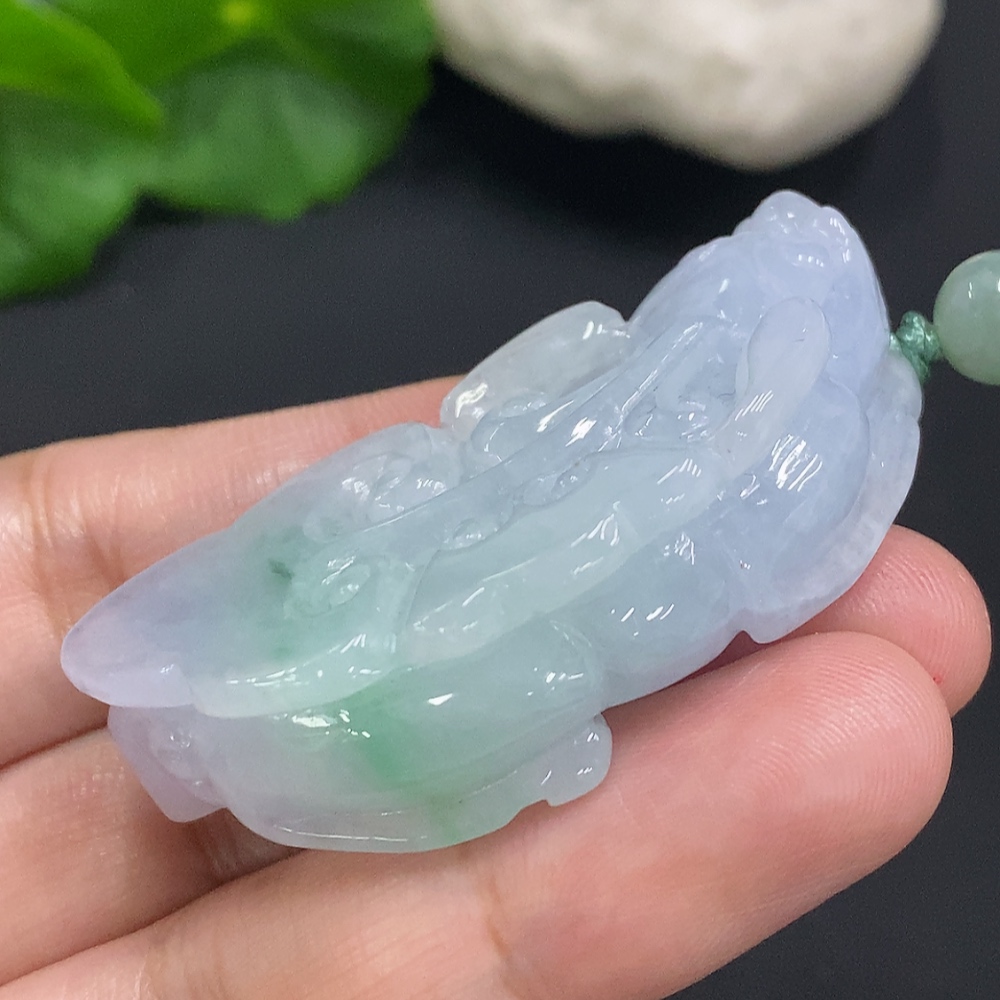 F34051168 Jadeite Pi Xiu Pendant, Total Weight Including Rope Approximately 37.2g