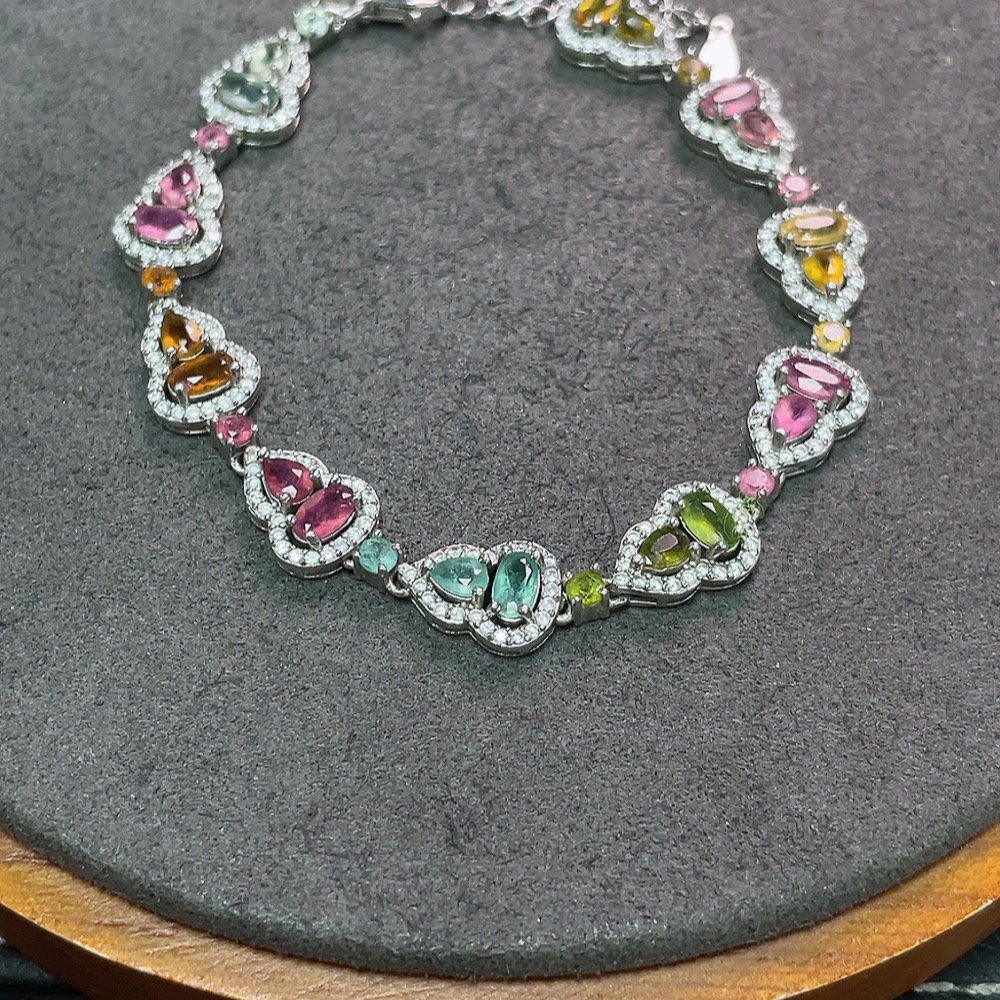 C34990734 Tourmaline Bracelet Non-Gold Total Weight Approx.8.41g Size Approx.4.5*2.3mm