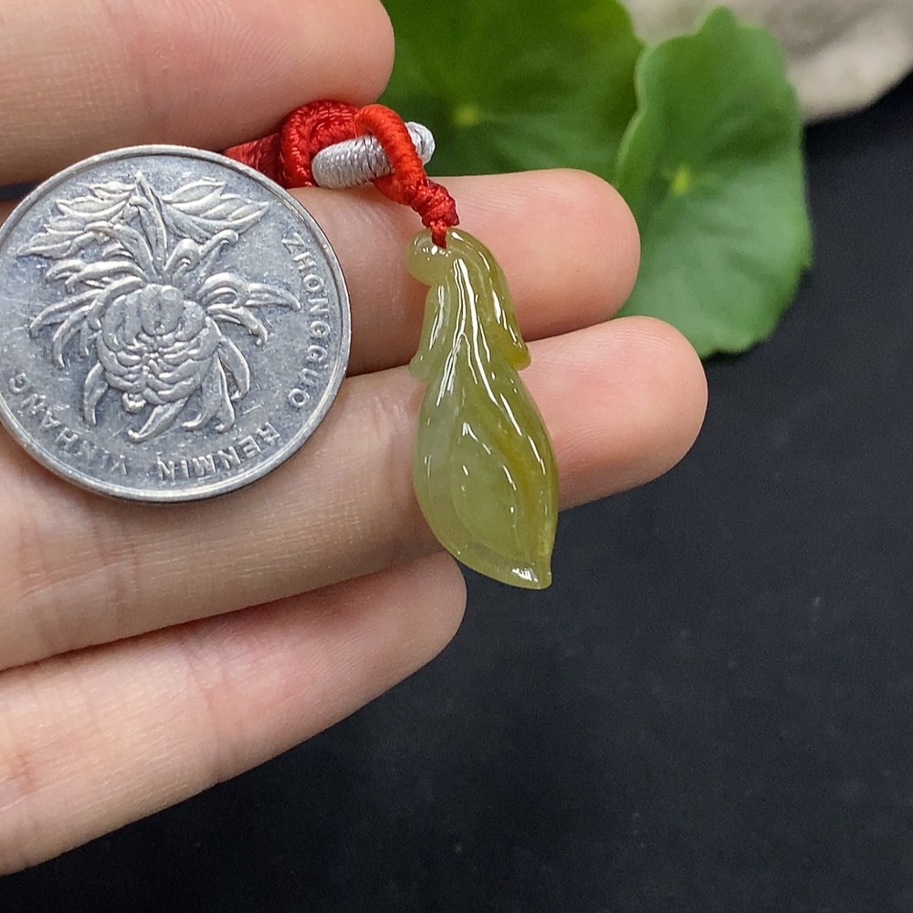 F29346355 Jadeite Magnolia Pendant Total Weight Approximately 4.6g