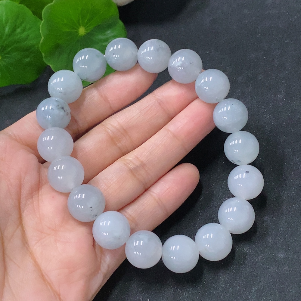 F35139737 Jadeite Bracelet, Approx. 12mm Beads, Total Weight Approx. 54.55g