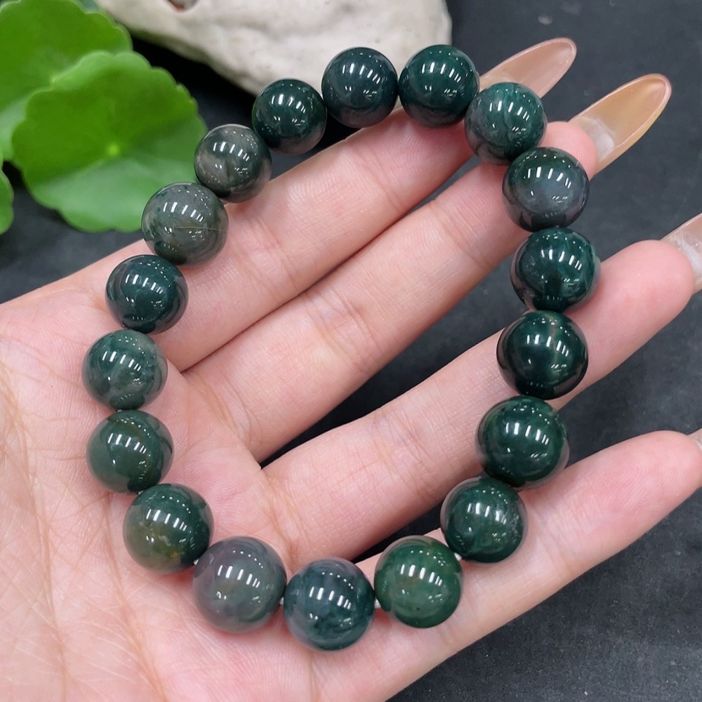 H32797751 Alashan Agate Bracelet with Other Mineral Components, Approx. 11.7mm, Total Weight About 38.5g