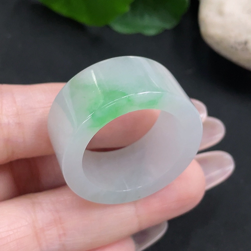 F35082073 Jadeite Ring Size 29 Total Weight Approx. 14.8g
