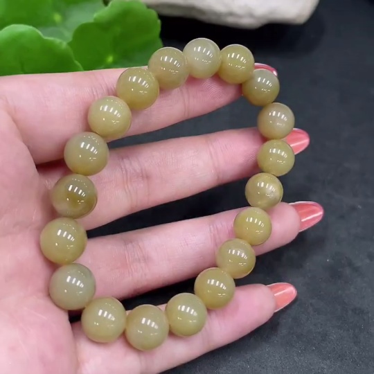 H34016219 Hetian Jade Bracelet, Approx. 9.8mm, Total Weight Approx. 29.1g
