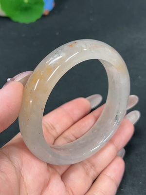 H41938850 非洲翠(独龙玉)正圈手镯 圈口59 货品总重约63g