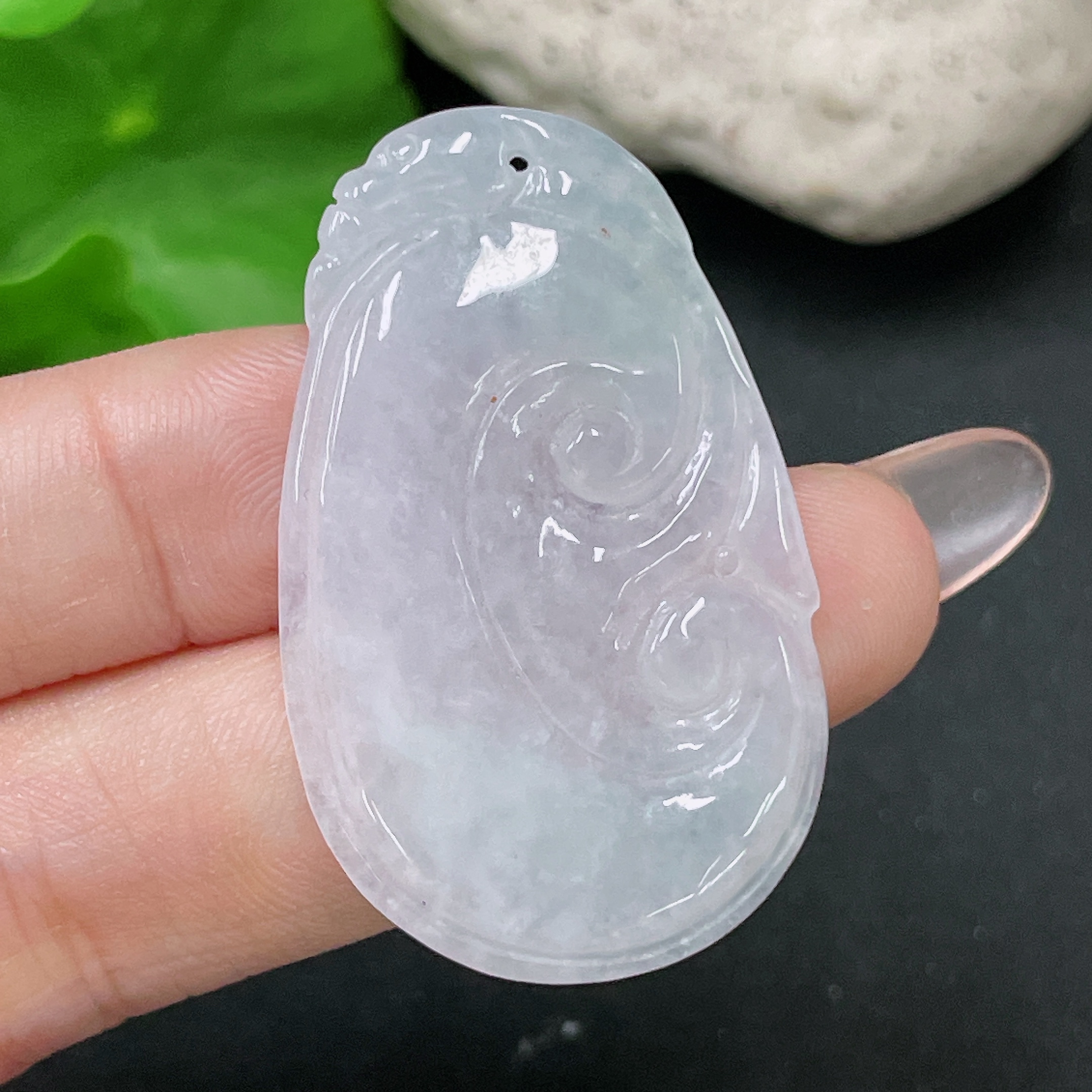 F34019996 Jadeite Pendant Ruyi Total Weight About 7.2g